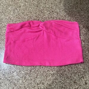 Pink Knit Tube Top